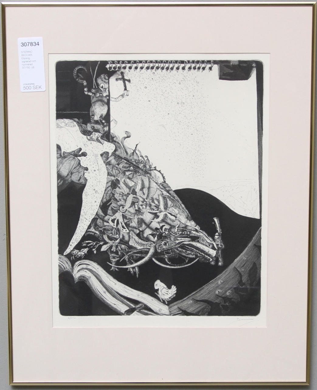 STEFANO BECCARI. Etsning, signerad och numrerad 37/150.