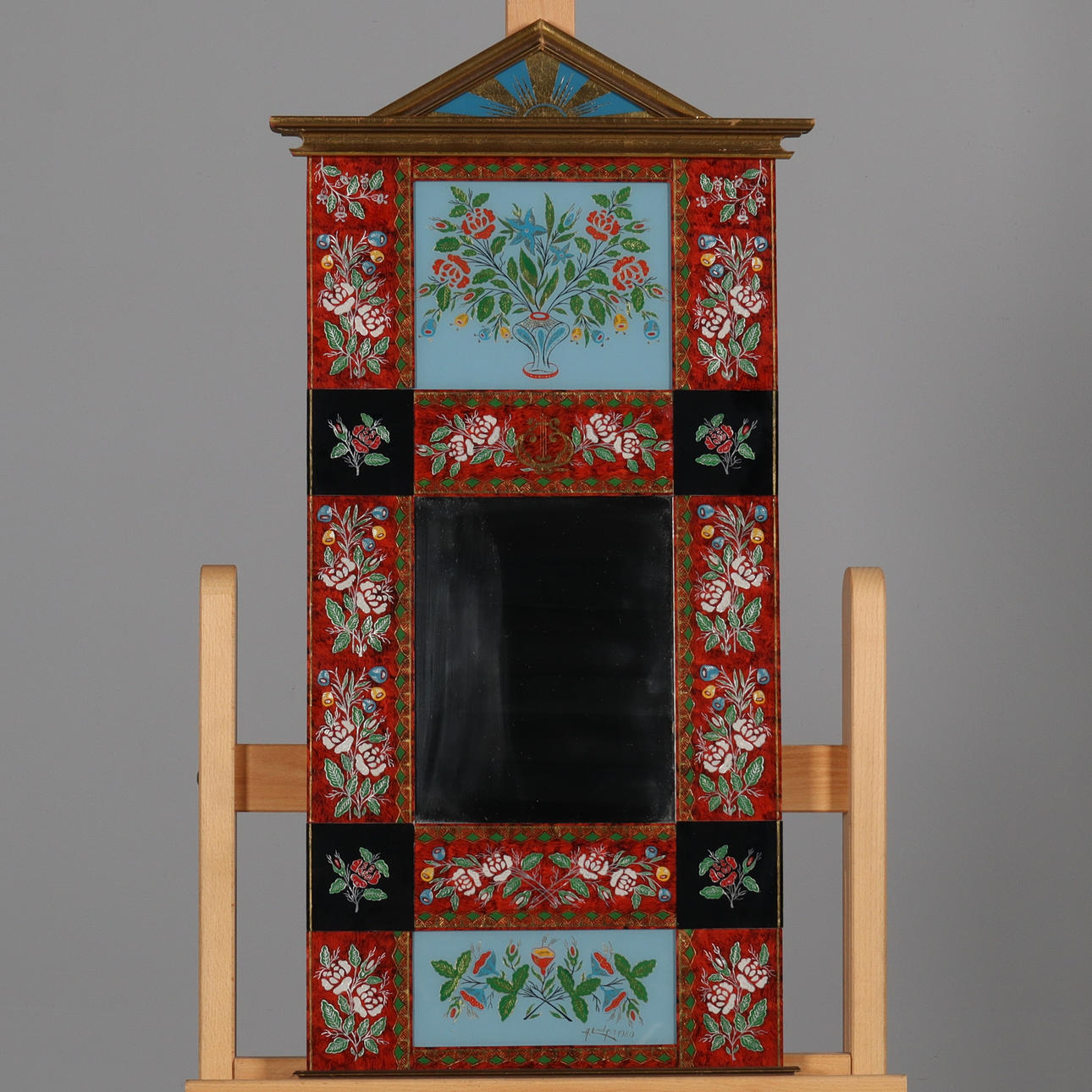 SPEGEL, Ram av bemålat glas, 1900-talets andra hälft.