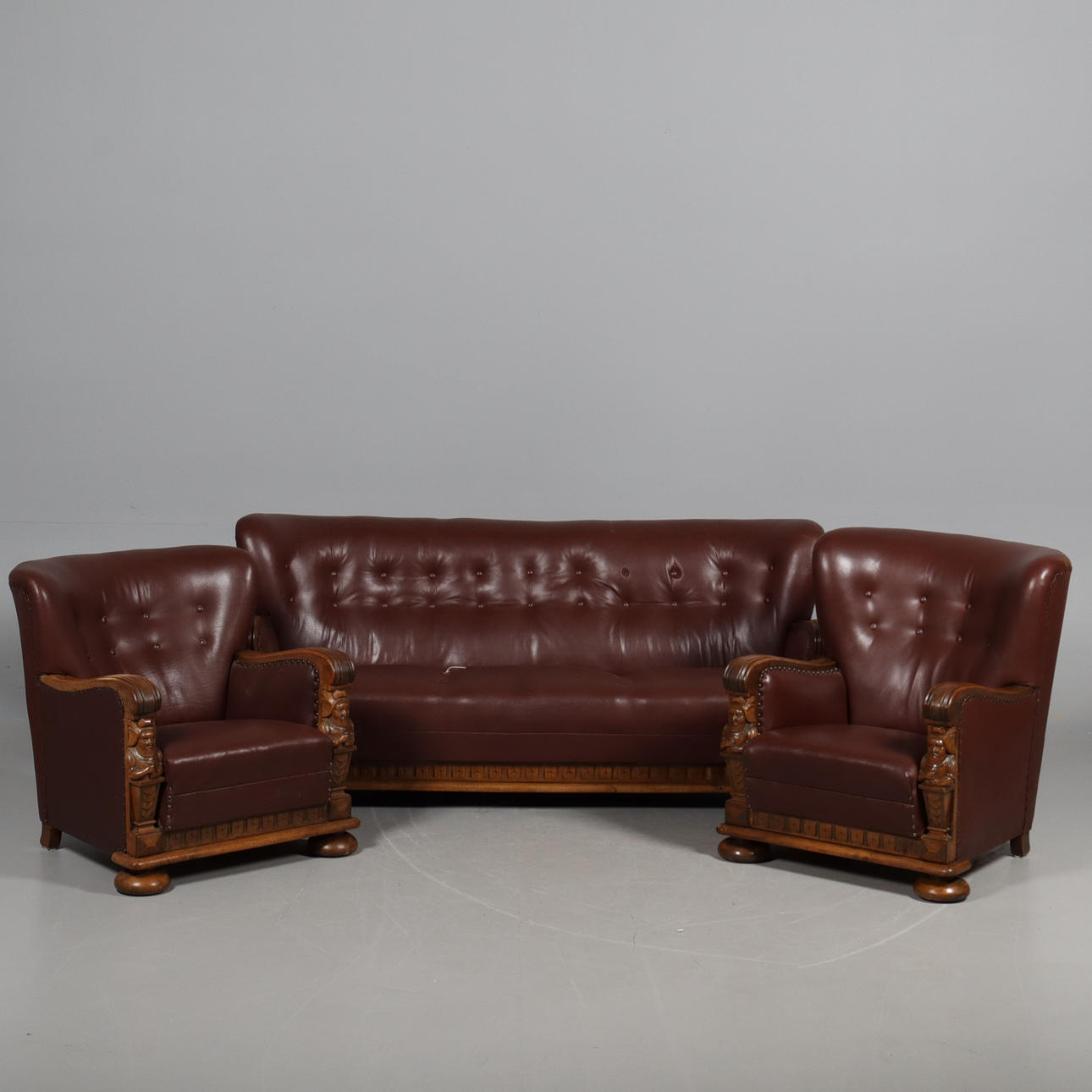 SOFFGRUPP, 3 Delar, Barockstil, 1900-talets andra hälft.