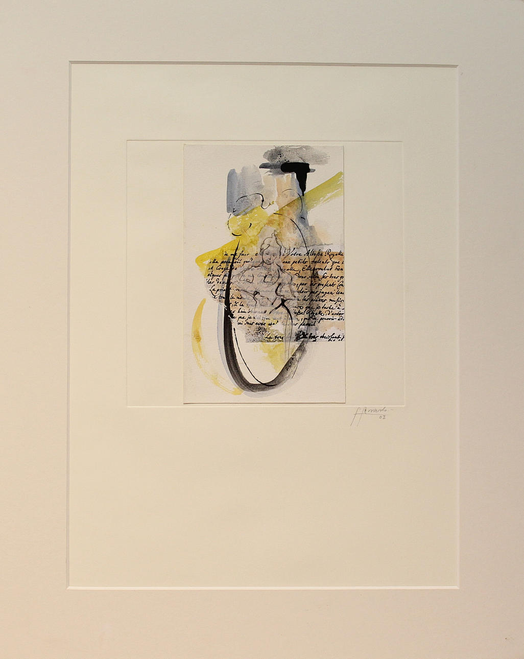 FEDERICO FERRANDO. Modell. Akvarell. Signerad F Ferrando och daterad -03.