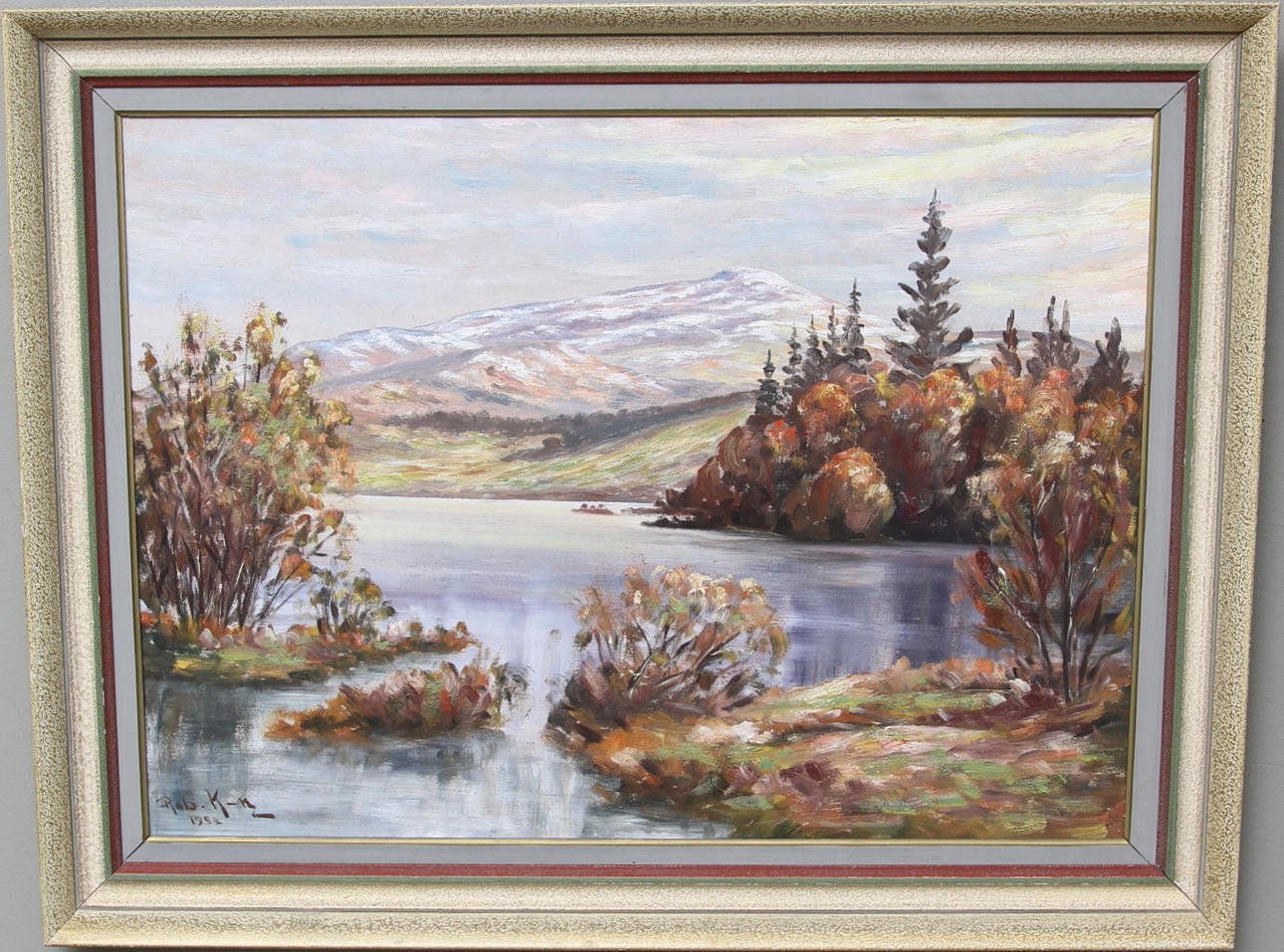 ROBERTH KARLSSON. Olja på pannå, signerad 1952.