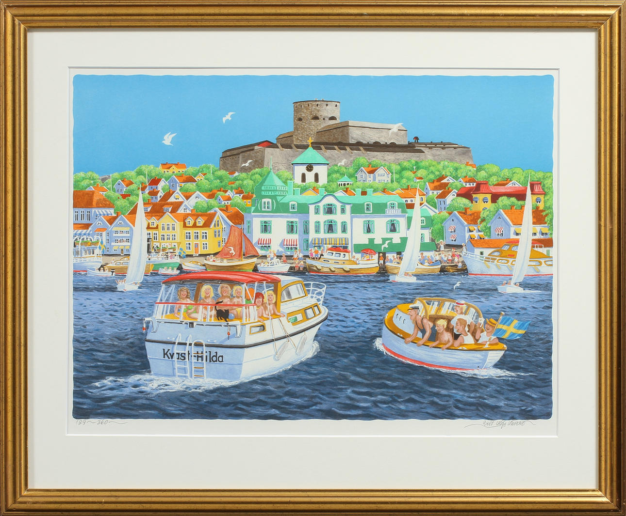 BERT HÅGE HÄVERÖ. färglitografi, sign o numr 189/360.