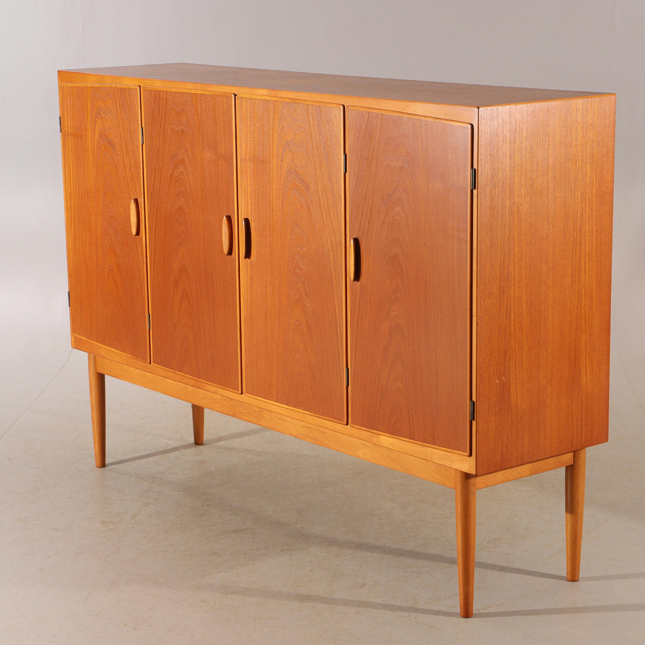 SIDEBOARD, teak/beech, mid-20th century.