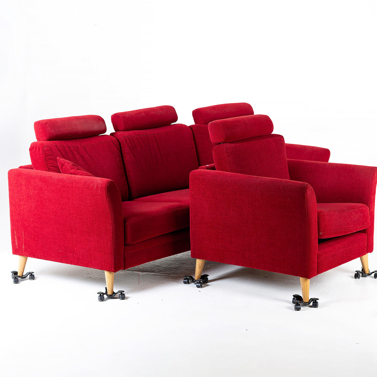 SOFA-GRUPPE, 2-teilig, zeitgenössische Herstellung.