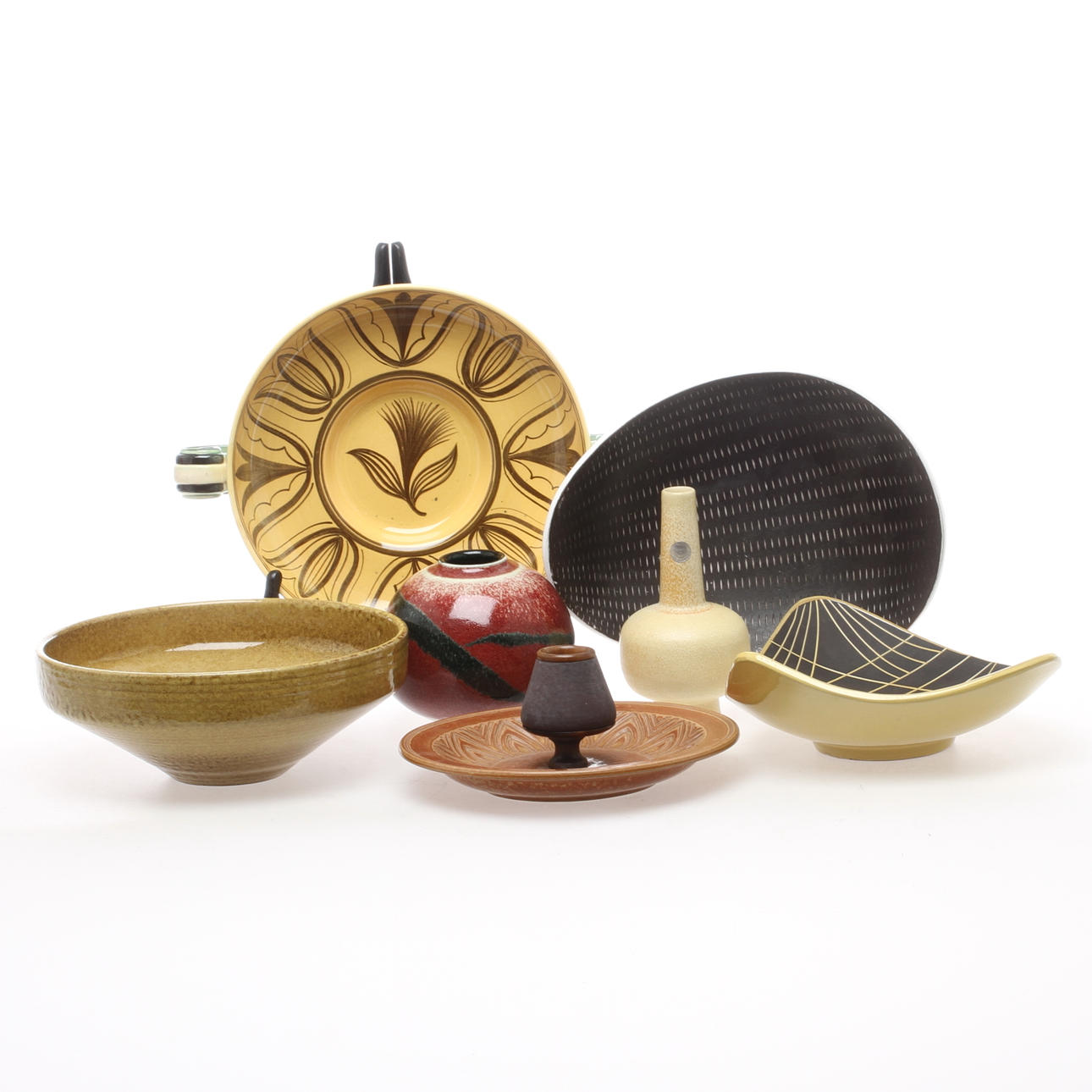 KERAMIK, 7 delar, bland annat Carl Harry Stålhane och Gunnar Nylund, Rörstrand.