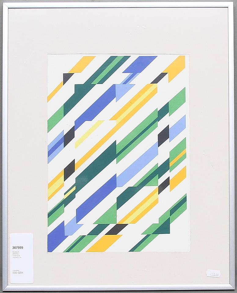 WILHELM LINDVALL. Färglitografi, osignerad.