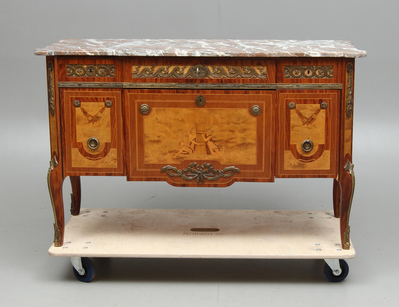 BYRÅ, med stenskiva, gustaviansk stil, 1900-tal.