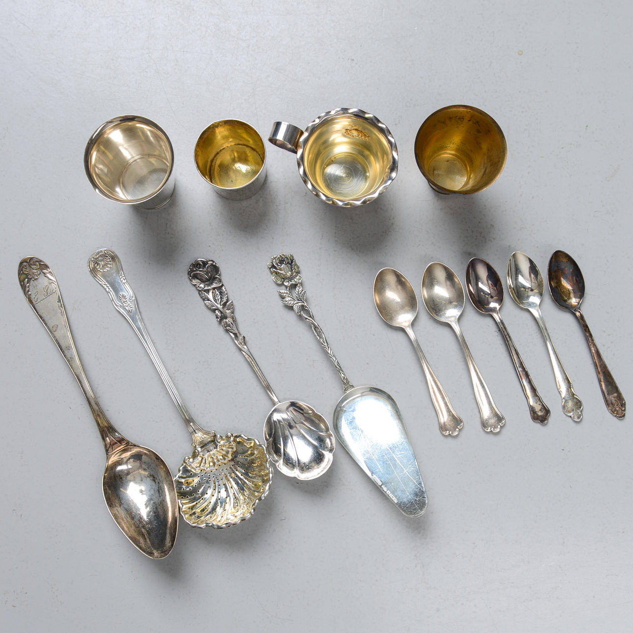 LOT SILVER, weight 386 grams.