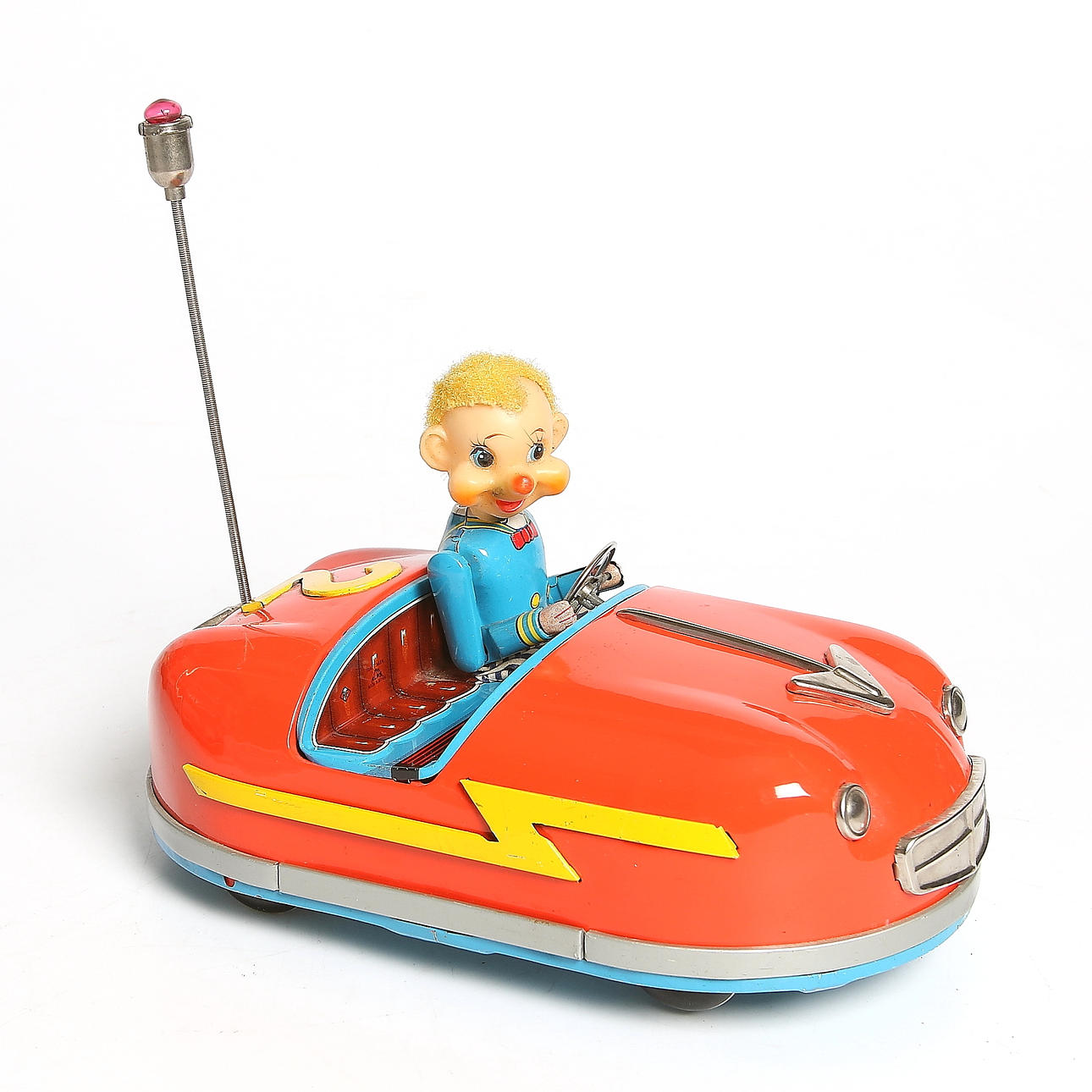 MODELLBIL, plåt, "Radiobil". T.N, Japan. 1900-talets mitt.