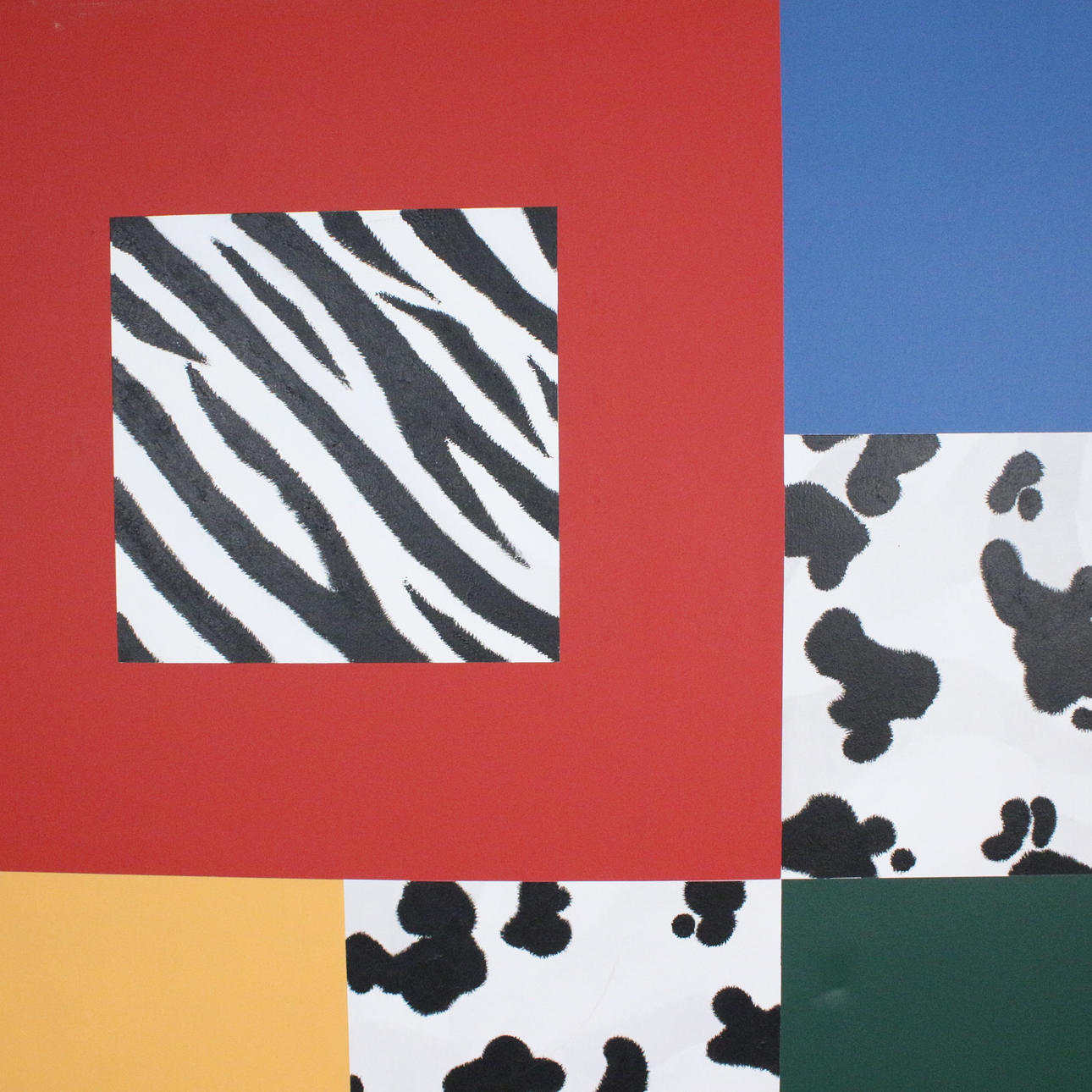 BERND VAN DE LEEK. Acryl auf Leinwand, '' Bunte Kästchen ''.