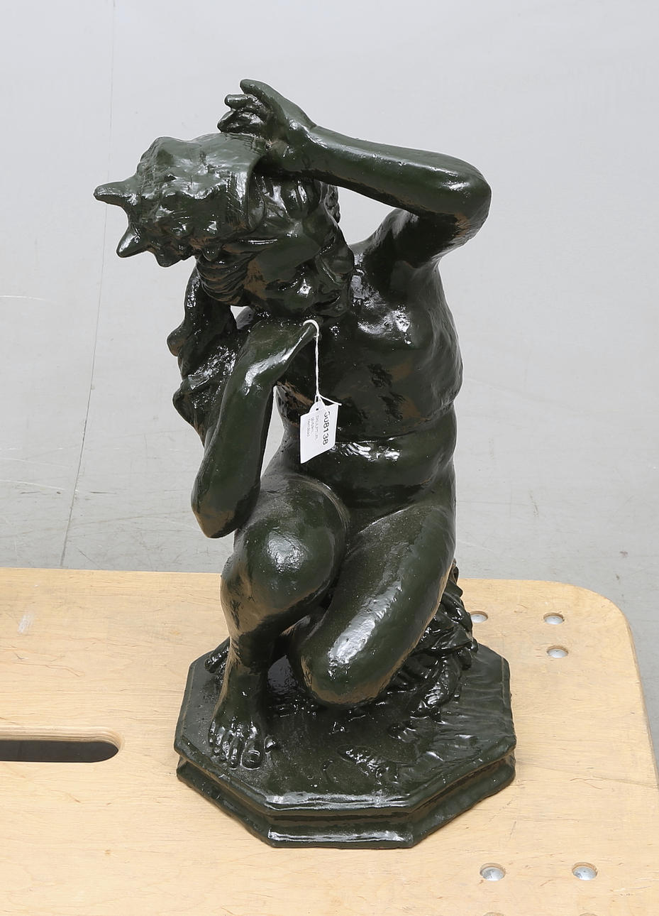 SKULPTUR, gjutjärn, bemålad.