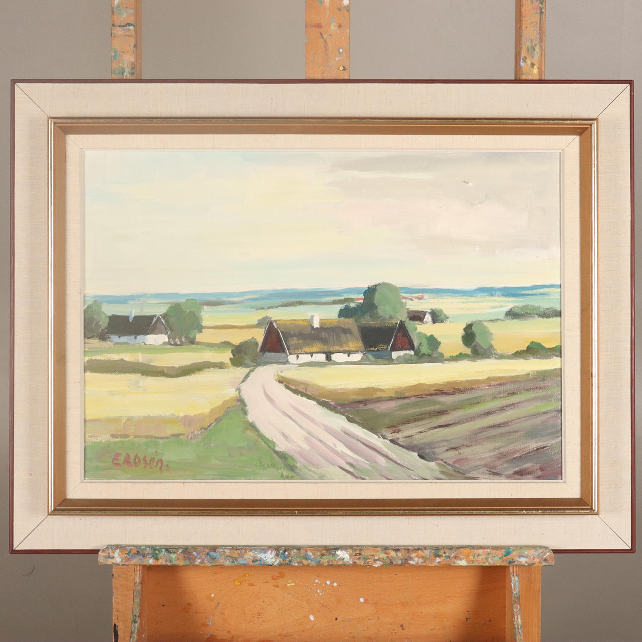 EINAR ROSÉN. OLJA PÅ DUK, signerad E Rosén.