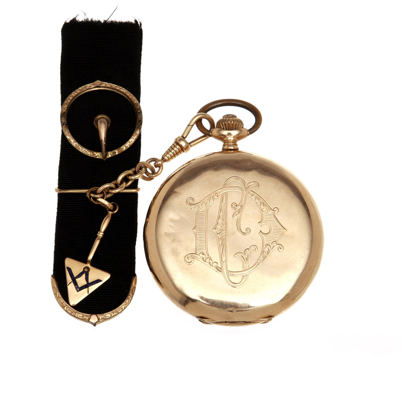 FICKUR, 14K guld med FICKURSKEDJA, double samt BERLOCK, 18K guld.