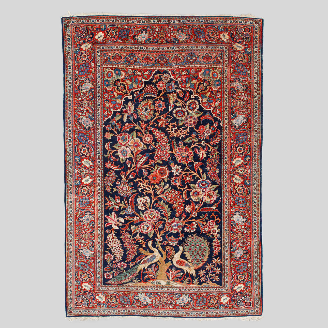 CARPET, oriental, silk weave. 203x135 cm.