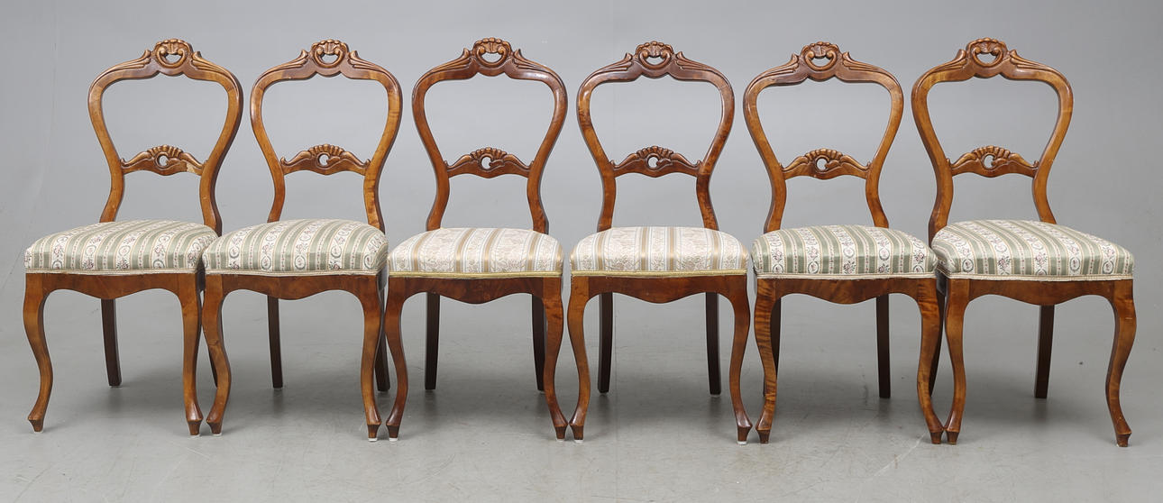 STOLAR 6 st nyrokokostil 1900-talets början.