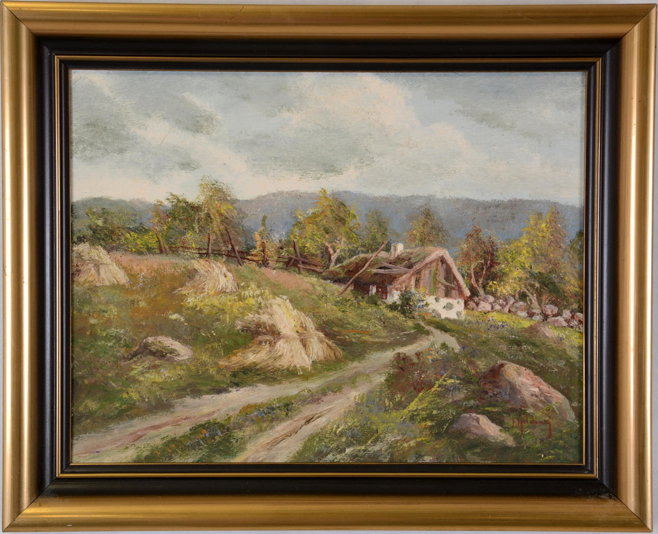 JOHAN HILDING HÄGLEBY. Olja på pannå.