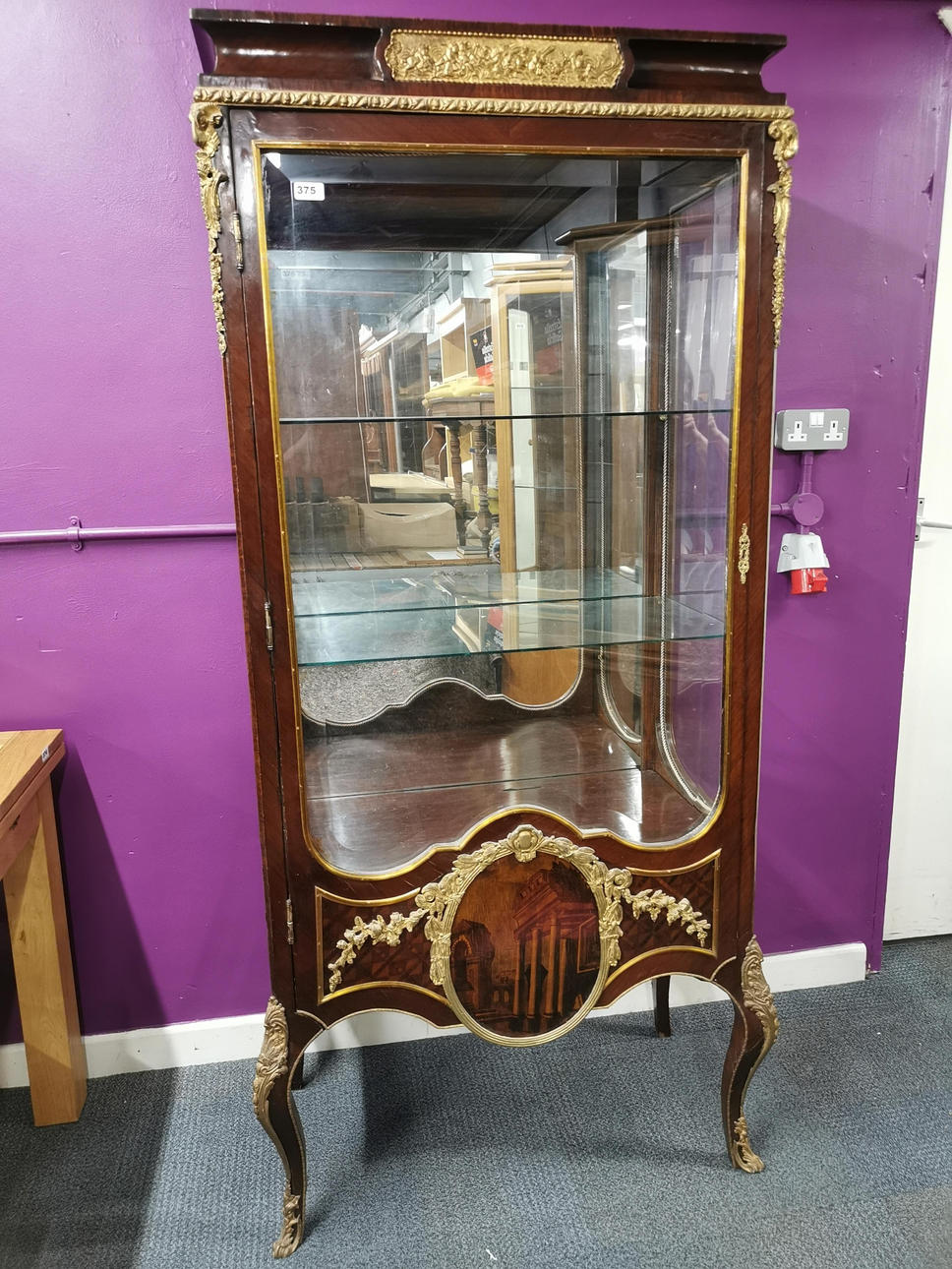 EARLY 20TH FRENCH DISPLAY CABINET.