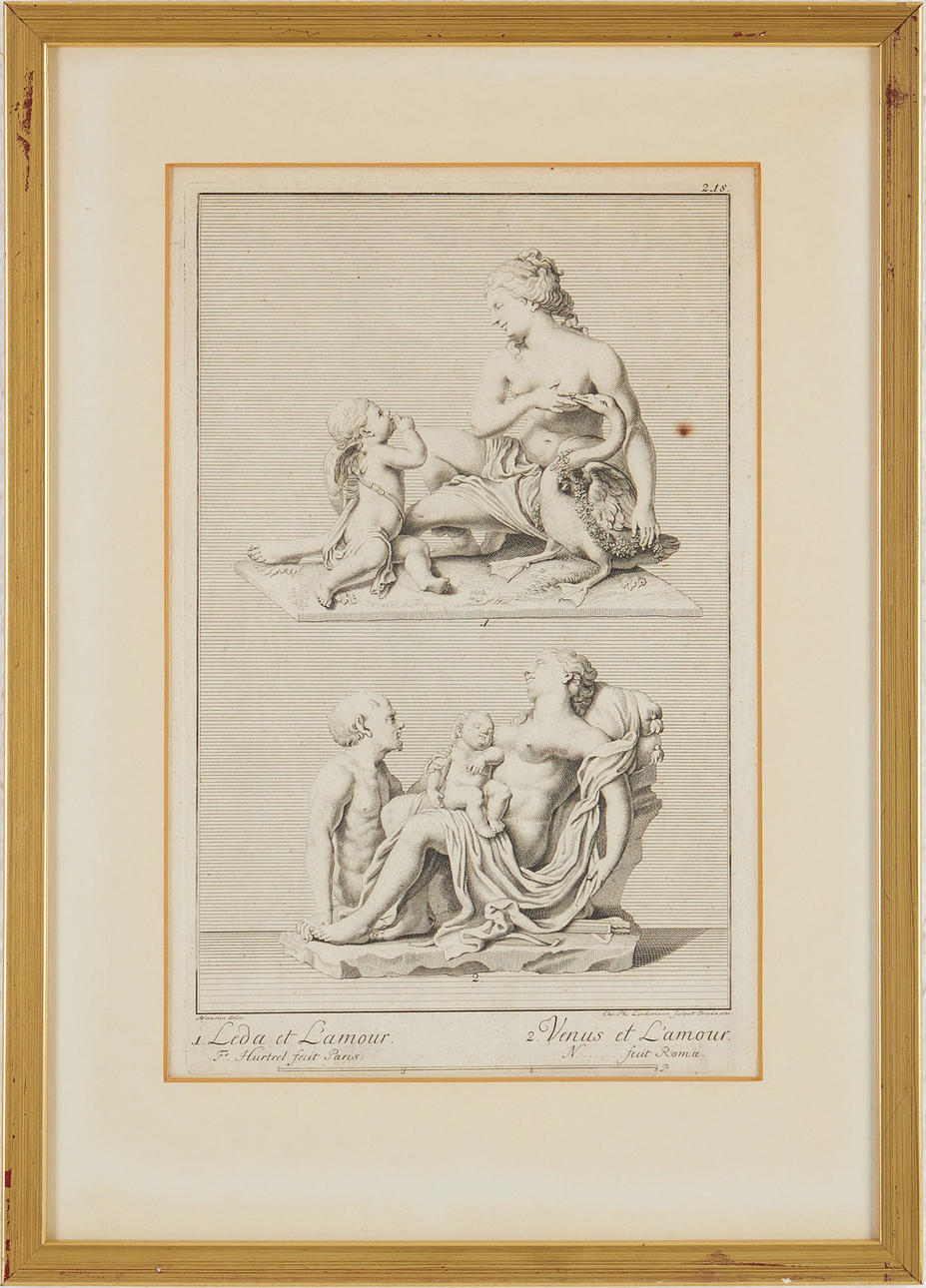 ANNIBALE CARRACCI. EFTER. Parmesan efter osv., fire kobberstænger.