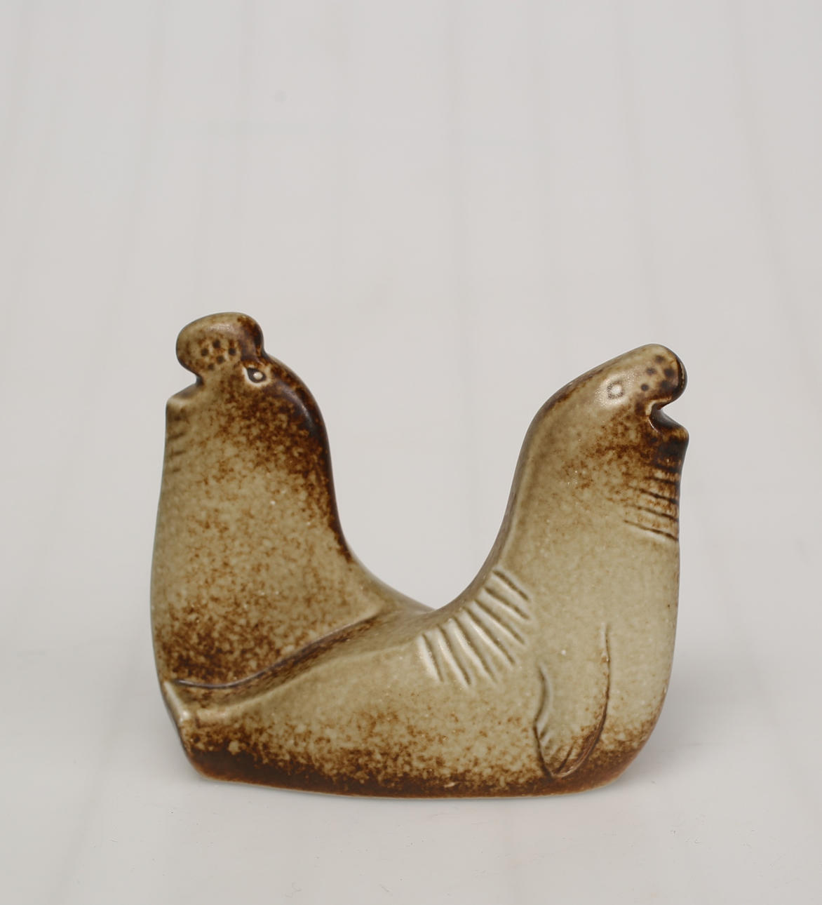 LISA LARSON. Figurine, stoneware, sea lion, from the Noah's Ark