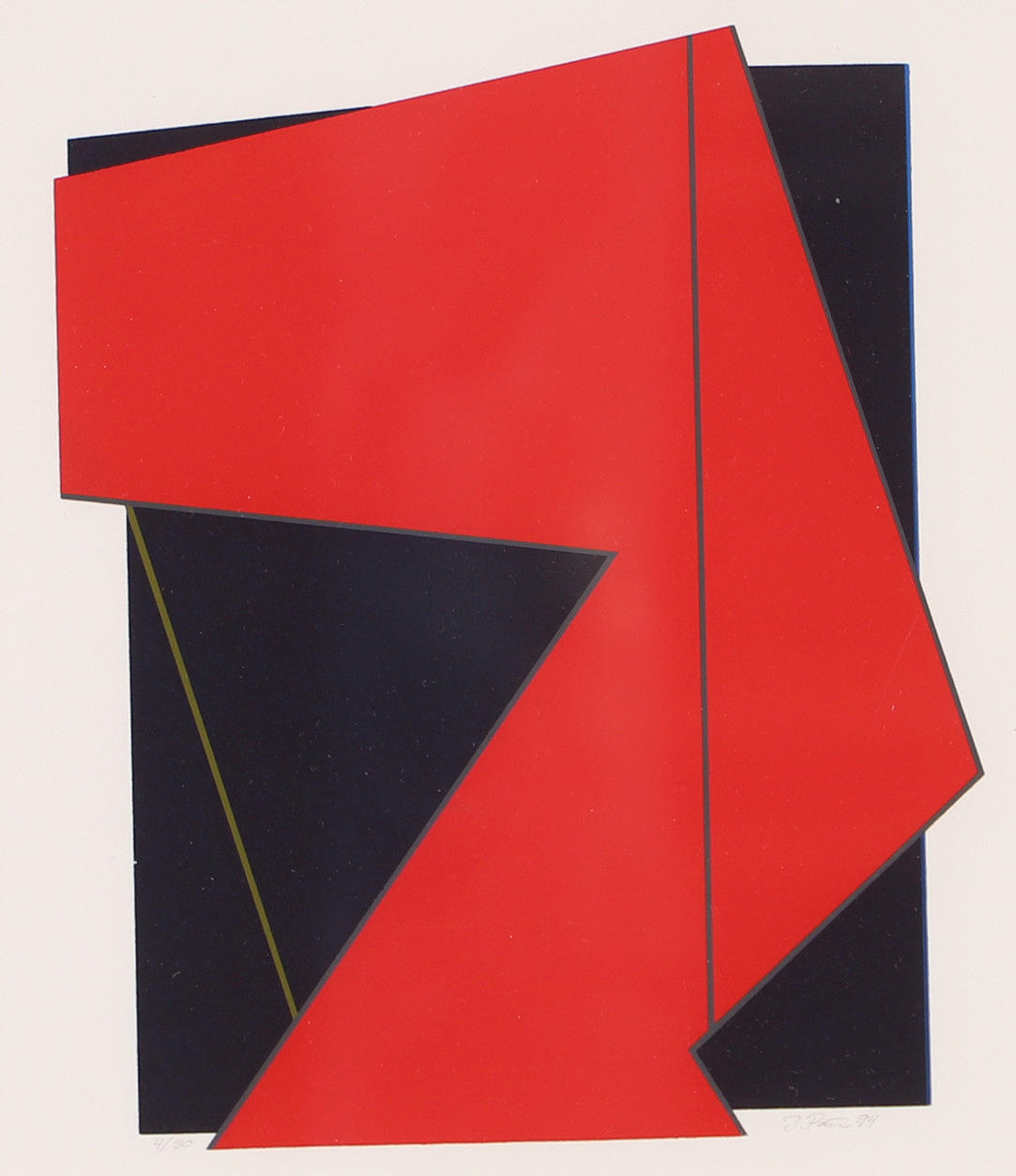 ILKKA PÄRNI. Composition, color lithograph, signed -94.