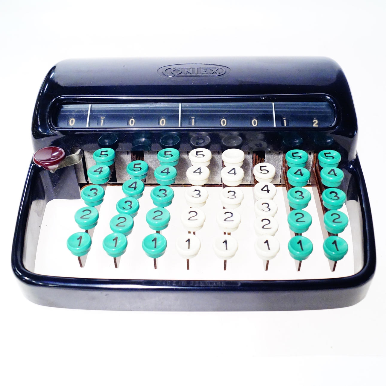 RÄKNEMASKIN, bakelit, Contex Pending, Danmark, 1930-tal.