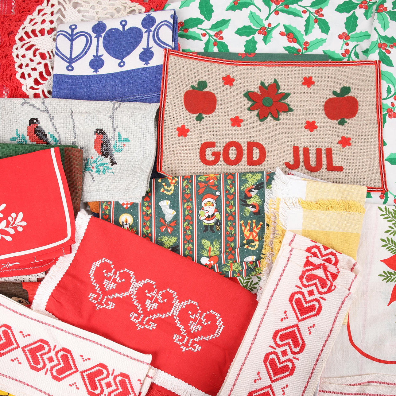 JULTEXTILIER, 41 delar, bl.a. dukar & gardiner.