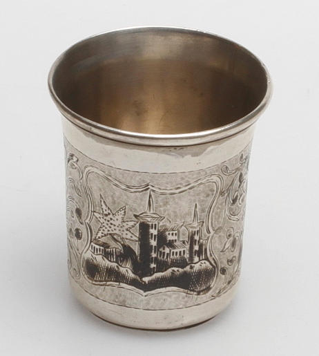 BÄGARE, silver, Moskva, Ryssland, ca 1850, vikt ca 65 gram.