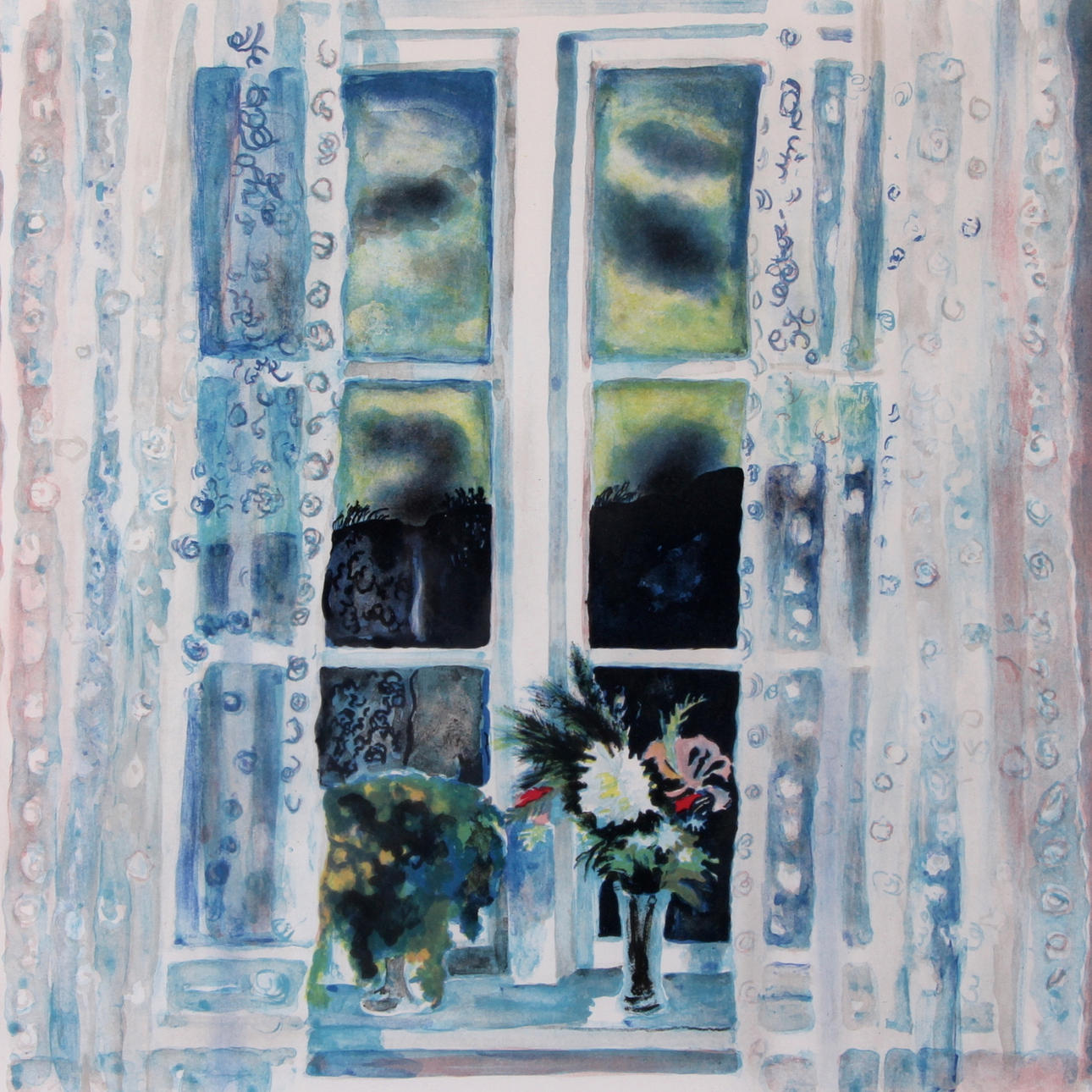 EVY LÅÅS. Färglitografi, signerad samt numrerad 5/360.