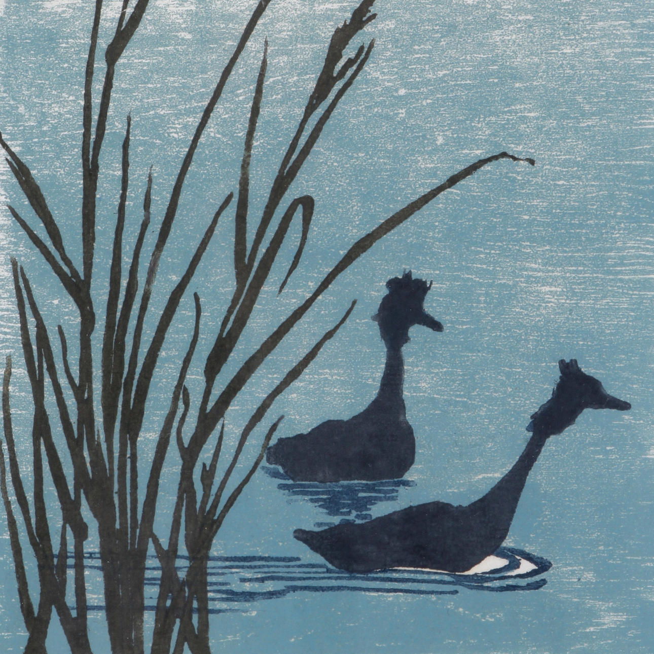 TORBJÖRN ZETTERHOLM. Träsnitt, "Doppingar", signerad samt numrerad 87/100, 1987.