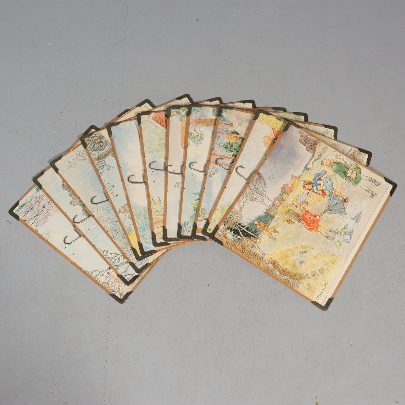 MAJ LINDMAN. SKOLPLANSCHER, månader.