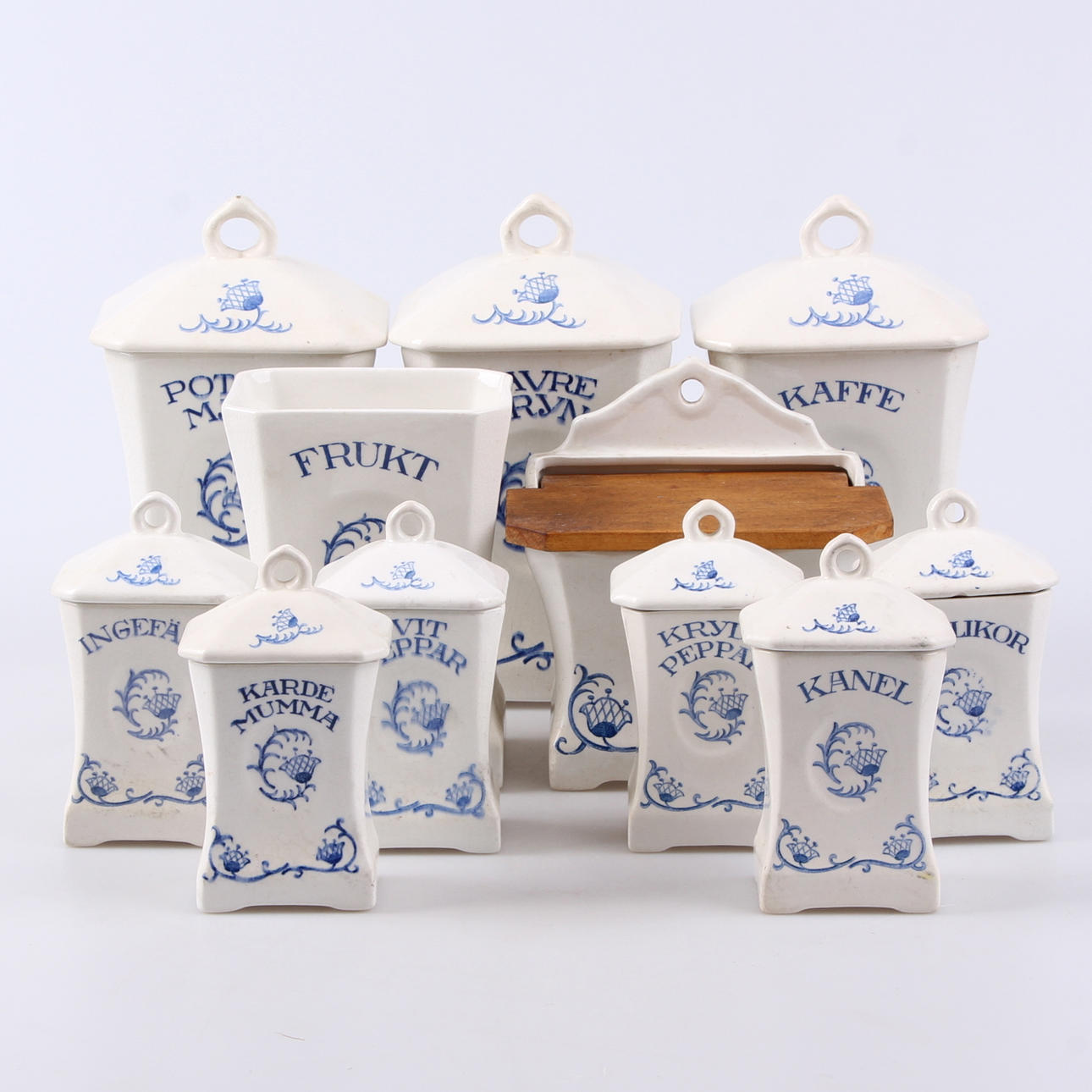 SPECERI-, samt kryddburkar, 11 delar, Rörstrand, 1900-tal.