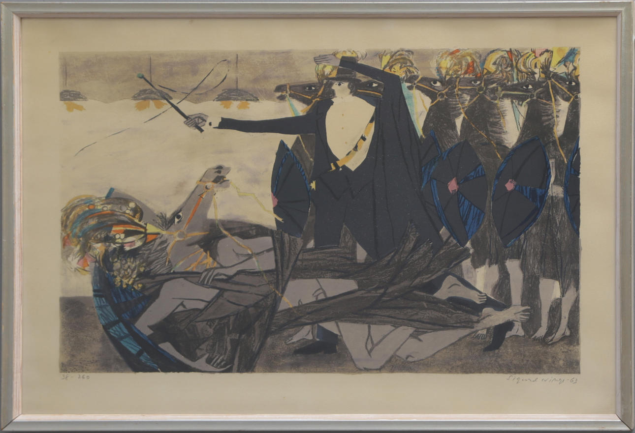 SIGURD WINGE. LITO, signed, 1963.