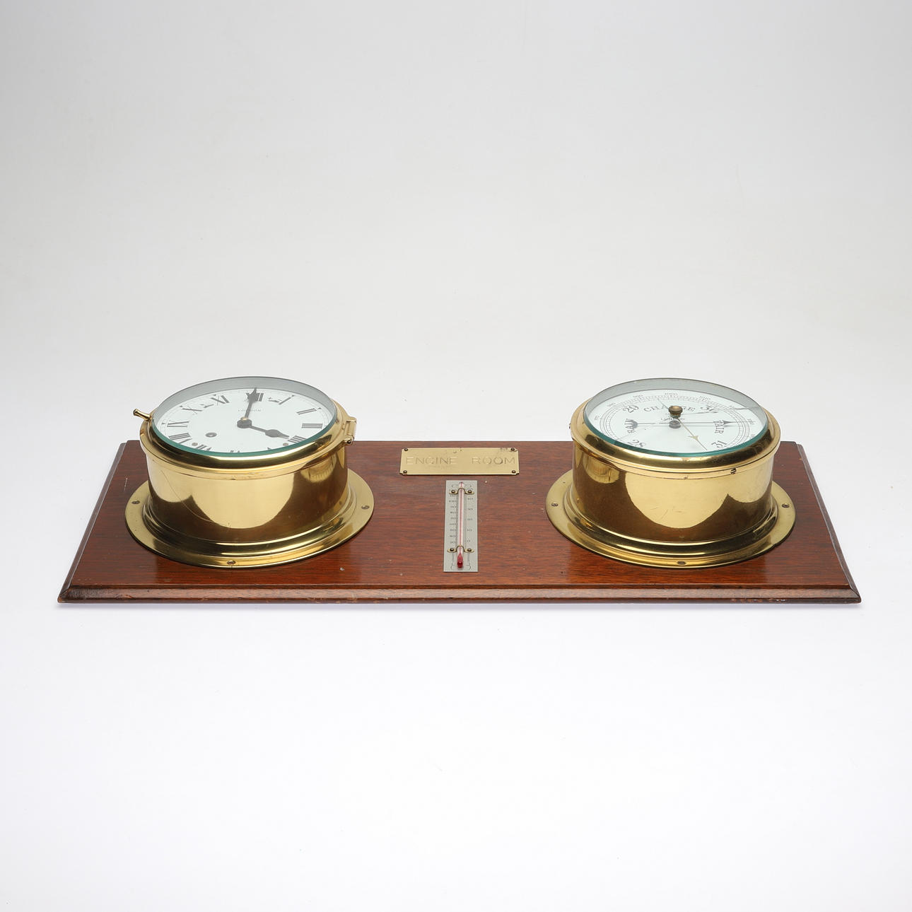 BAROMETER/CLOCK, "Engine room", England.