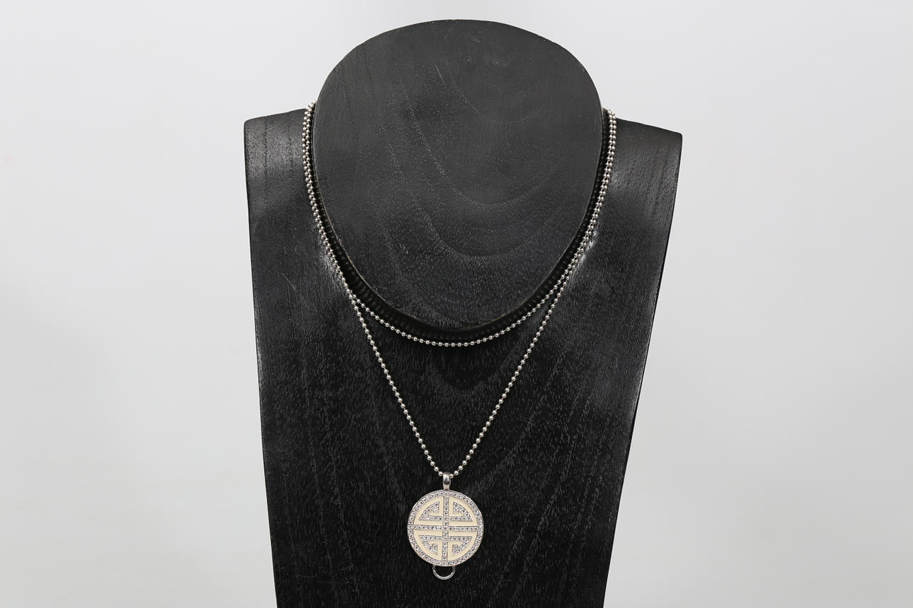 HALSBAND MED HÄNGE, silver, cubic zirconia, hänge Thomas Sabo.