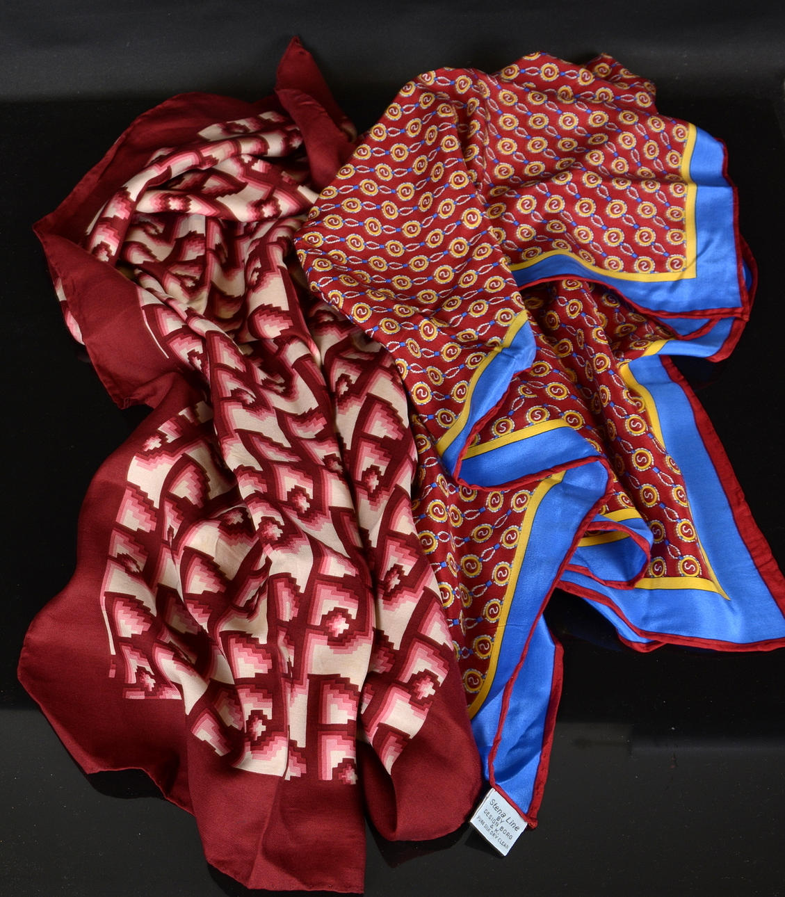 SIDENSCARFAR, 2-stycken.