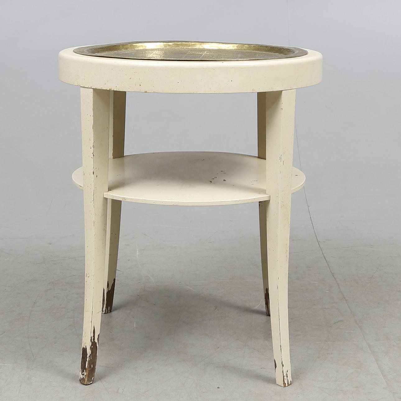 RÖKBORD, mässings skiva med orientaliskt motiv, 1900-talets första hälft.