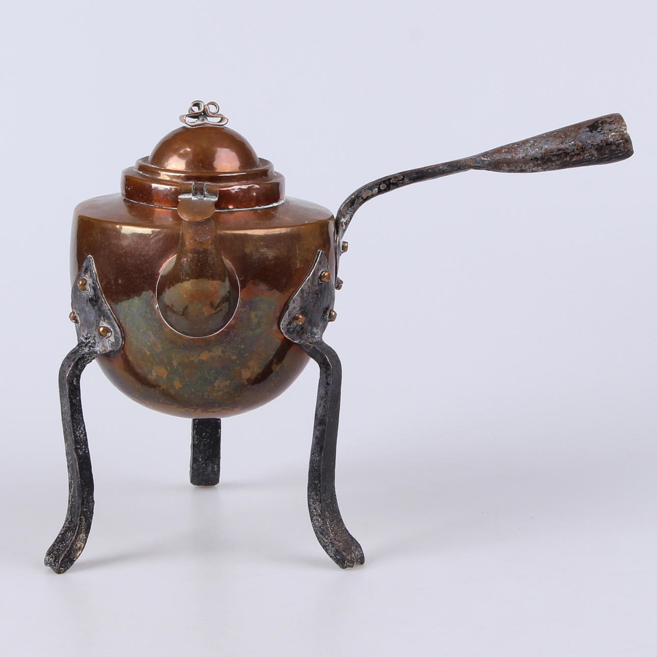 KAFFEPANNA, koppar, signerad JED, 1800-tal.