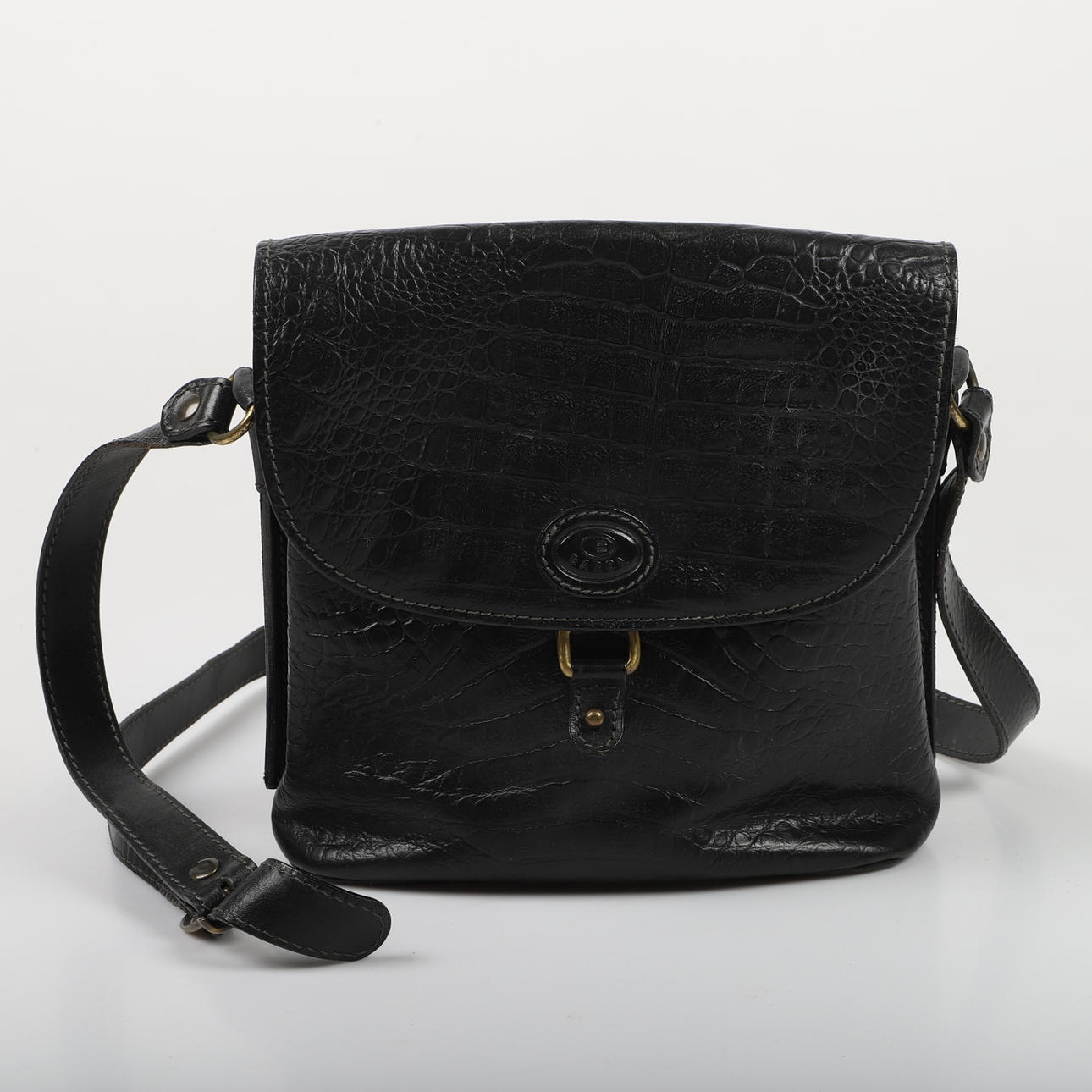 SHOULDER STRAP BAG, embossed leather, Baron.