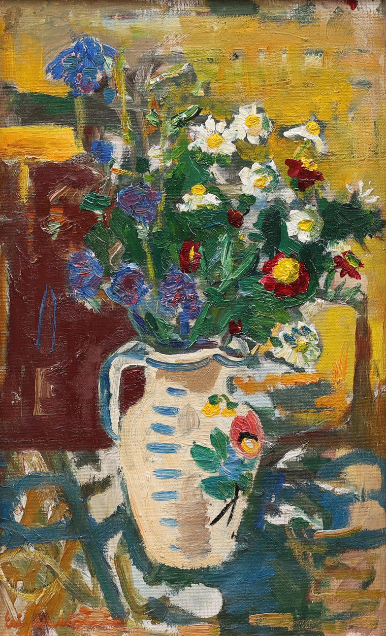 ERIC HALLSTRÖM (1893-1946). Stillleben, Öl auf Platte, signiert.