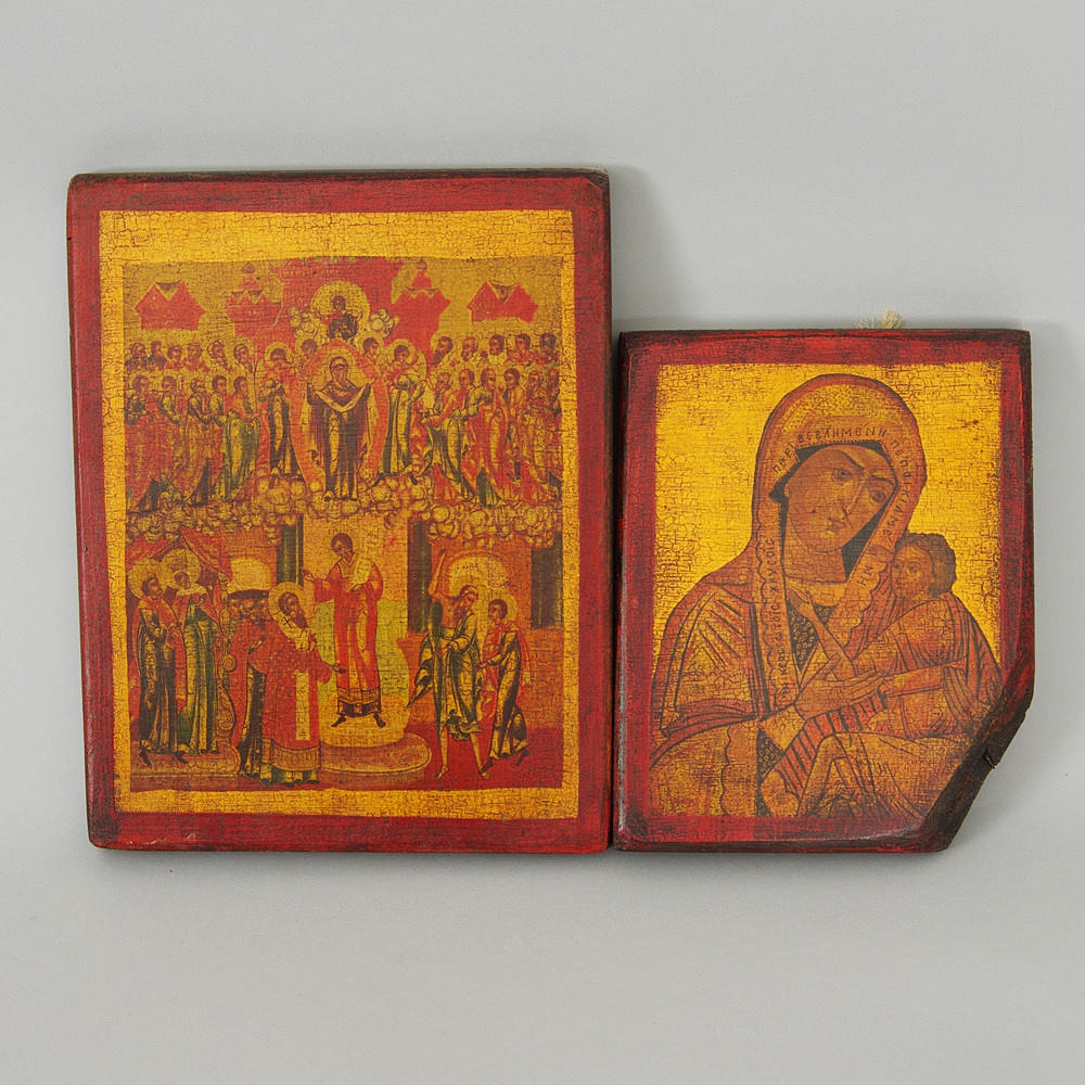 IKONER, 2 stycken, 1900-tal.