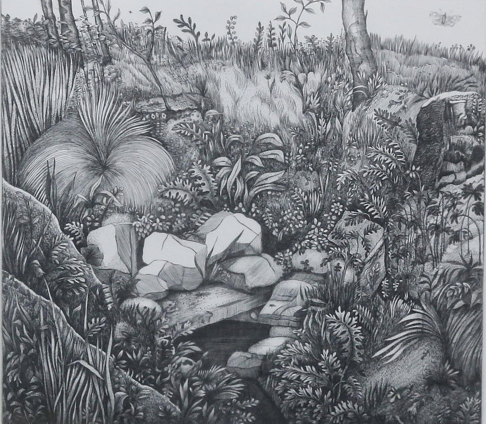 OLOF HÄGGQVIST. "The Source". Copper engraving, signed.