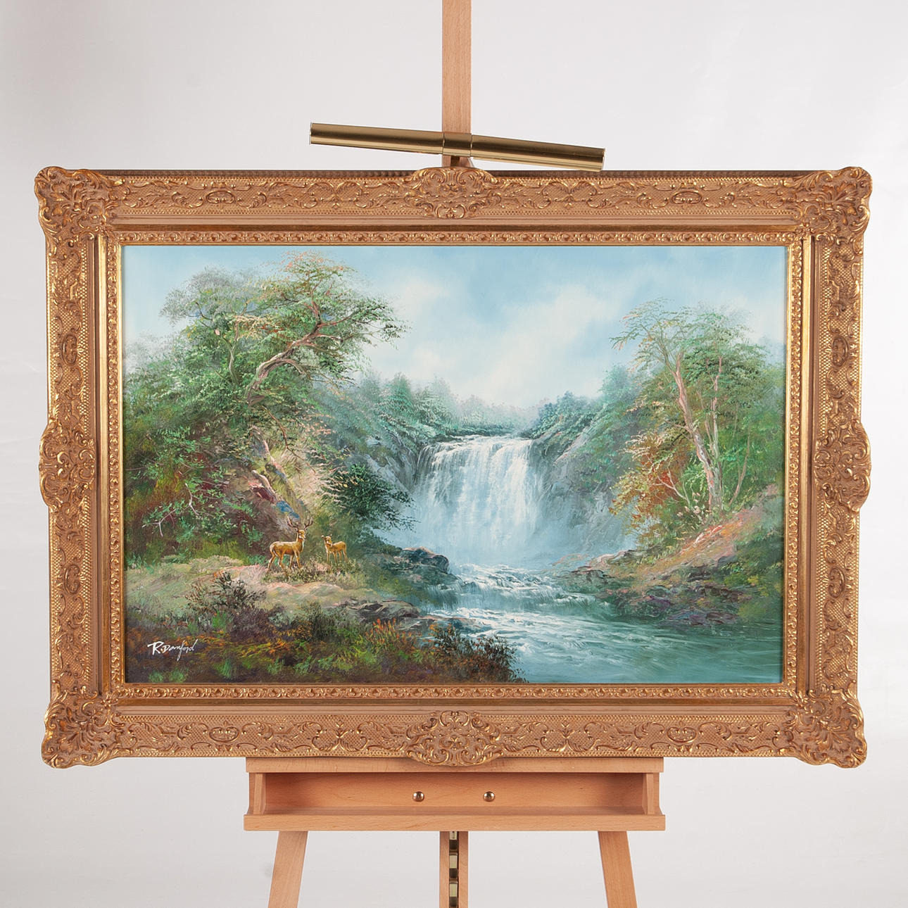 R DANFORD. Oil on canvas, landscape, signed.