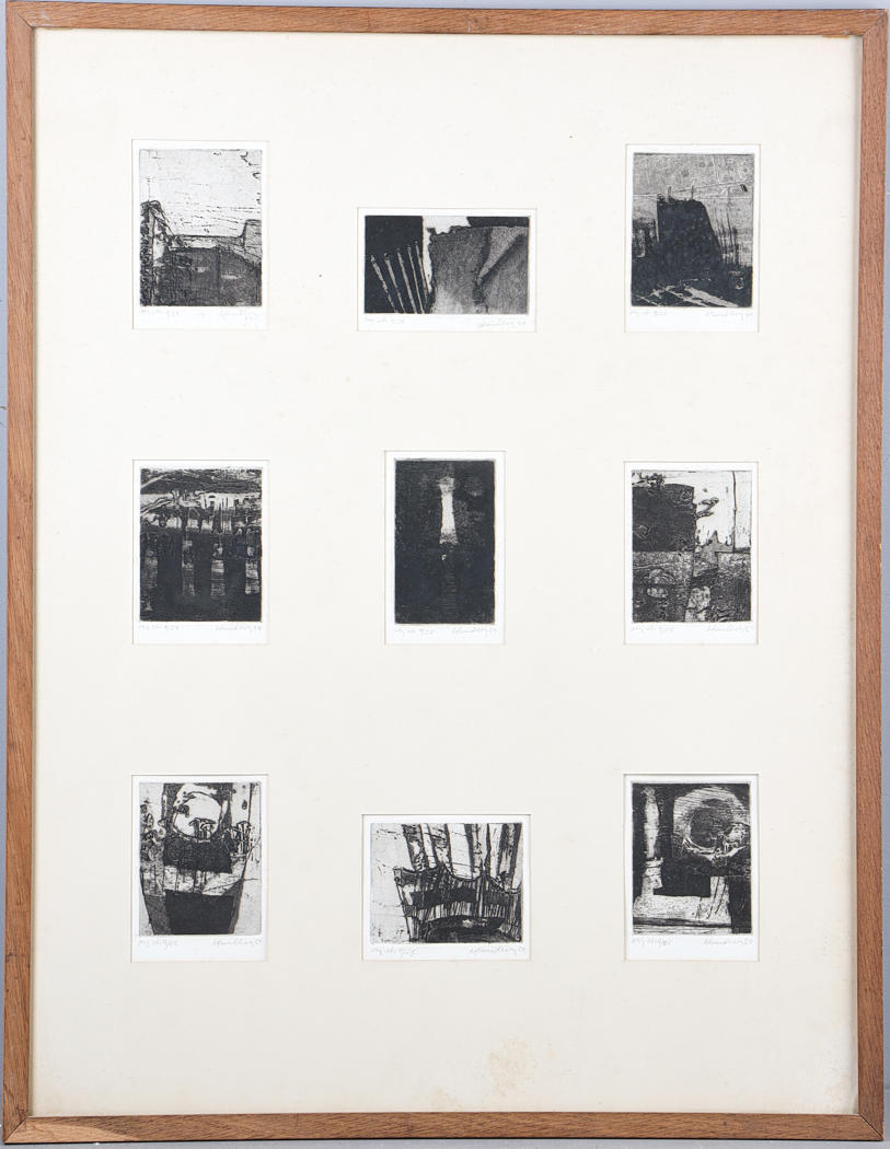 BERTIL  LUNDBERG. Originaletsningar 9 stycken.