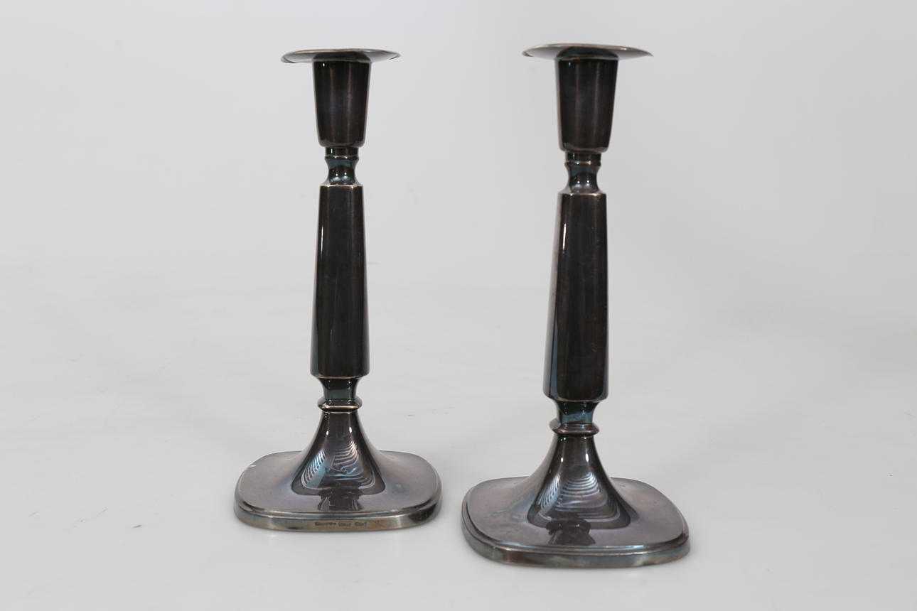 LJUSSTAKAR, silver, 2 stycken, Tore Eldh, Ceson.