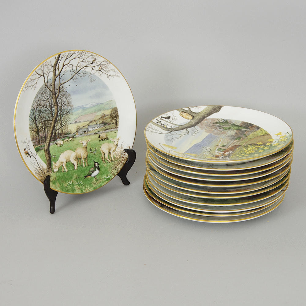 SAMLARTALLRIKAR, 12 stycken, Royal Worcester, England.