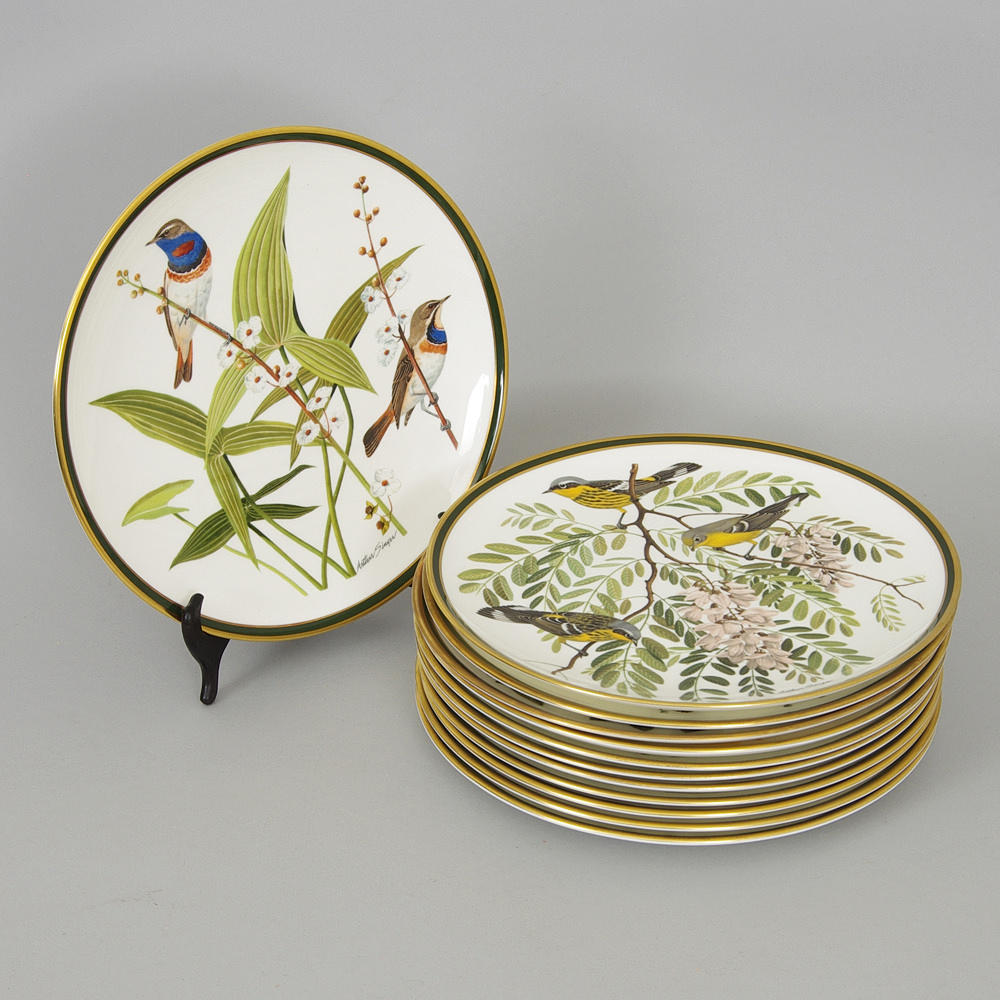 SAMLARTALLRIKAR, 12 stycken, "Songbirds of the World", Wedgwood, England.