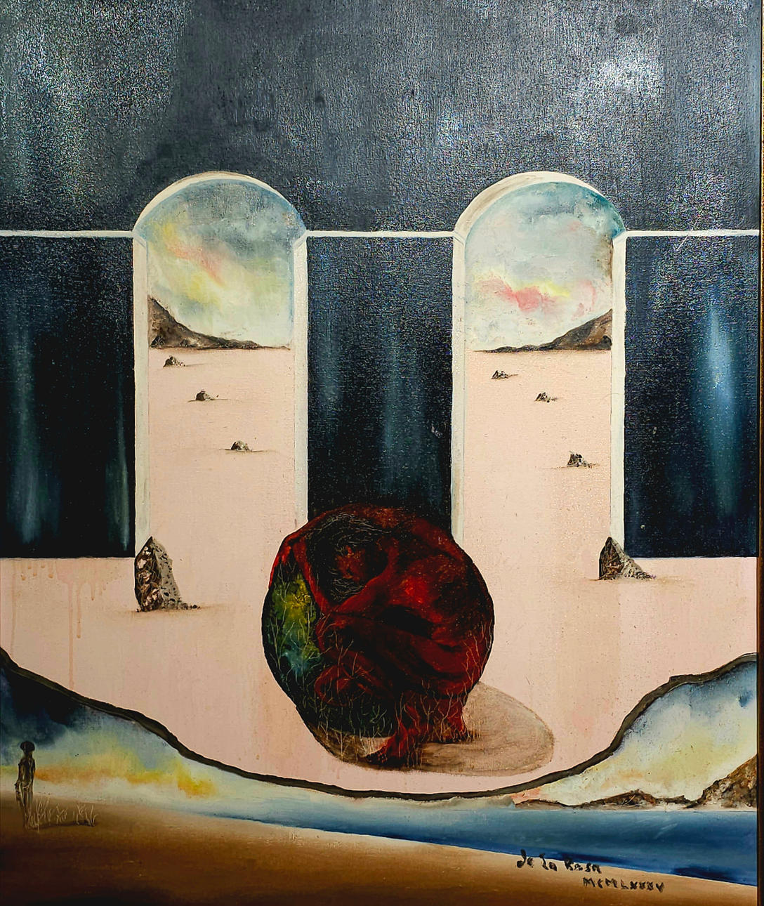 RICARDO DE LA ROSA. ÖLLEINWAND. SURREALISTISCH.