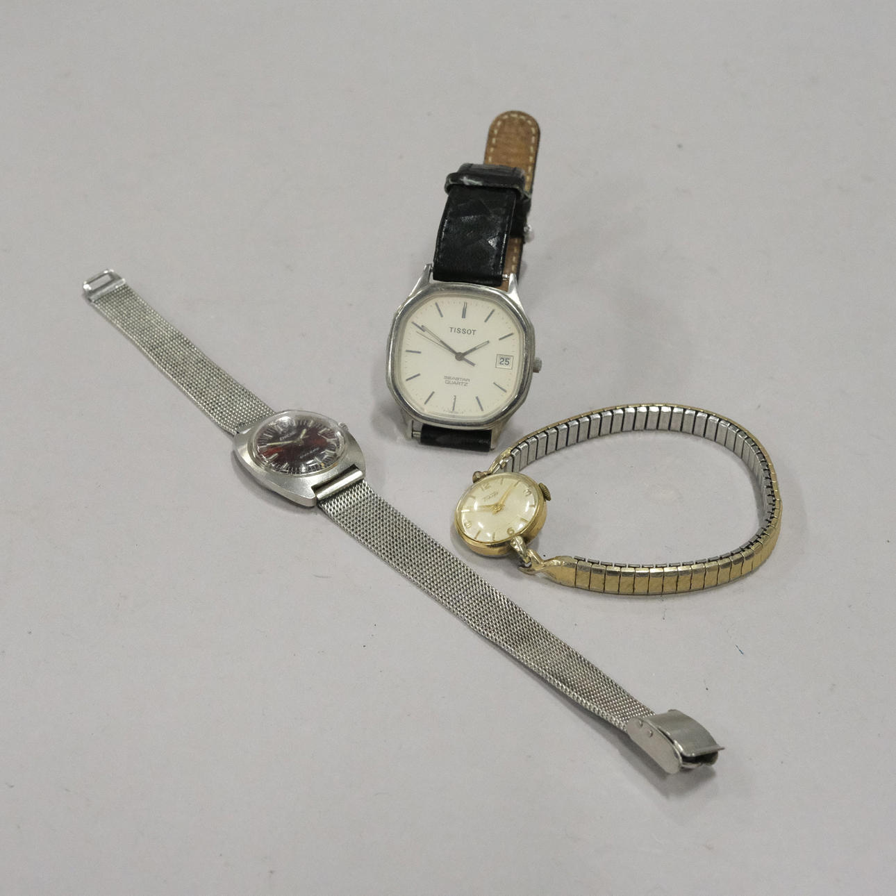 THREE WATCHES. TISSOT & ENICAR.