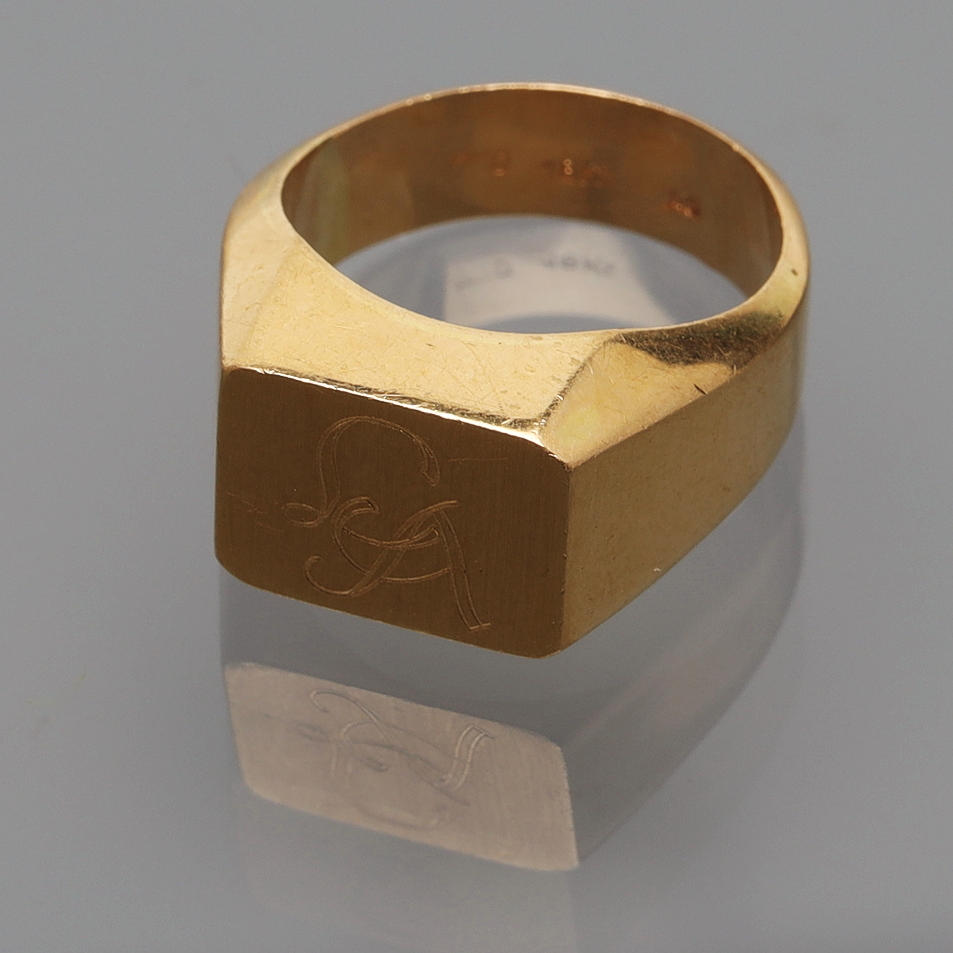 Siegelring, 18 K. 10,39 Gramm.