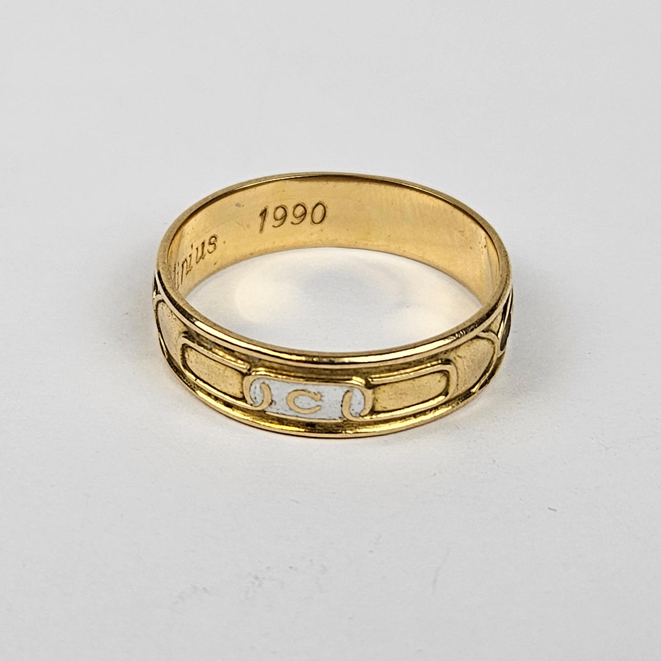 BESTILLINGSRING, Odd Fellow, guld, 18k.